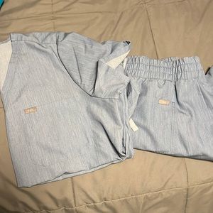 Heathered indigo figs set